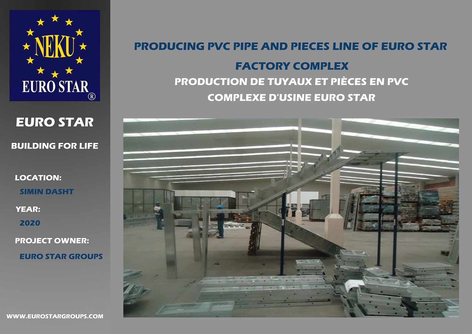 PRODUCTION DE TUYAUX ET PIÉCES EN PVC COMPLEXE D´USINE EURO STAR